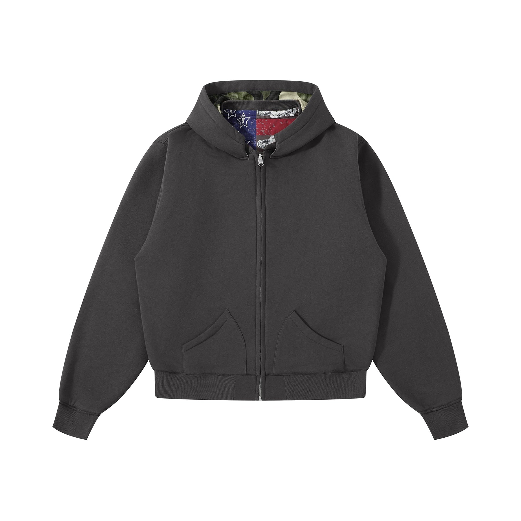 REVERSIBLE CAMO ZIP UP